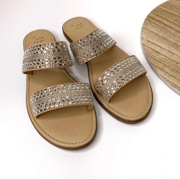 kersha embellished slide sandals